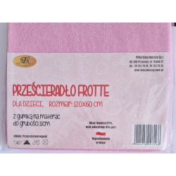 Prostěradlo froté 120 x 60 - růžové